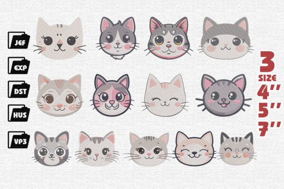 Cute Cat Face Set Embroidery: A Designer’s Practical Review