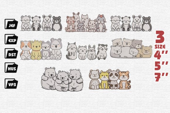 Review: Set of 8 Cute Animals Family Embroidery