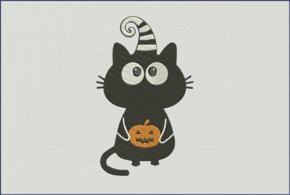 Reviewing Cat Pumpkin Halloween Embroidery for Merch