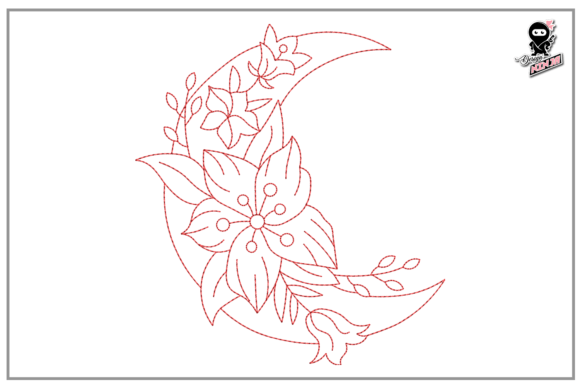 Reviewing Floral Moon Redwork for Etsy Shops