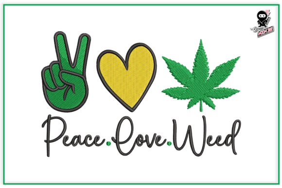 Reviewing Peace Love Weed Embroidery for Boutique Sweatshirts
