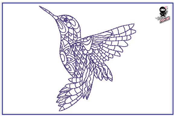 Reviewing the Mandala Bird Embroidery, Hummingbird Design