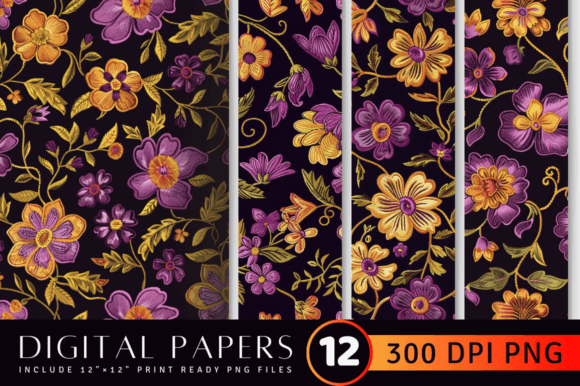 Reviewing the Purple Yellow Floral Embroidery Pattern